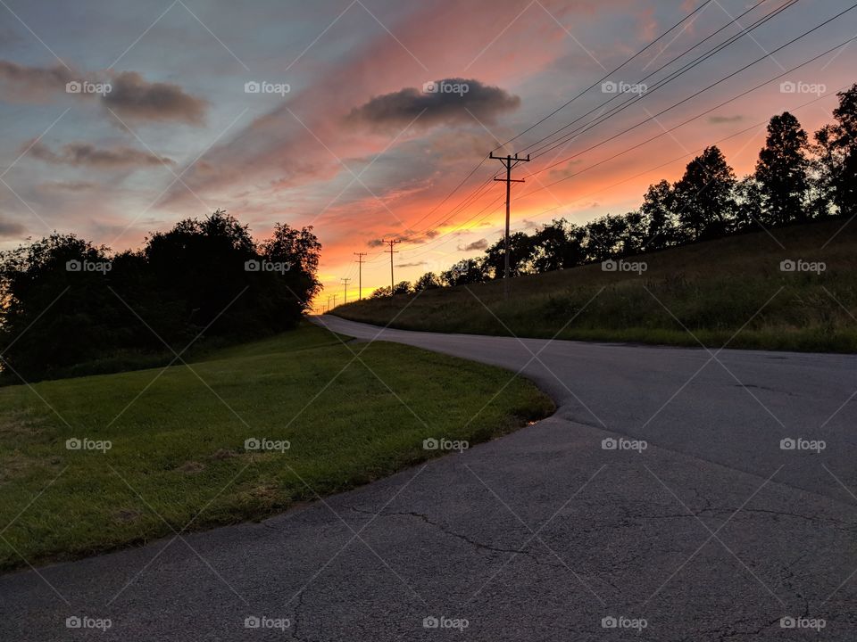 A road beside Greenlick Lake Mt Pleasant, PA