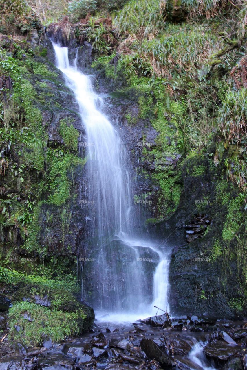 waterfall leading to the River Heddon