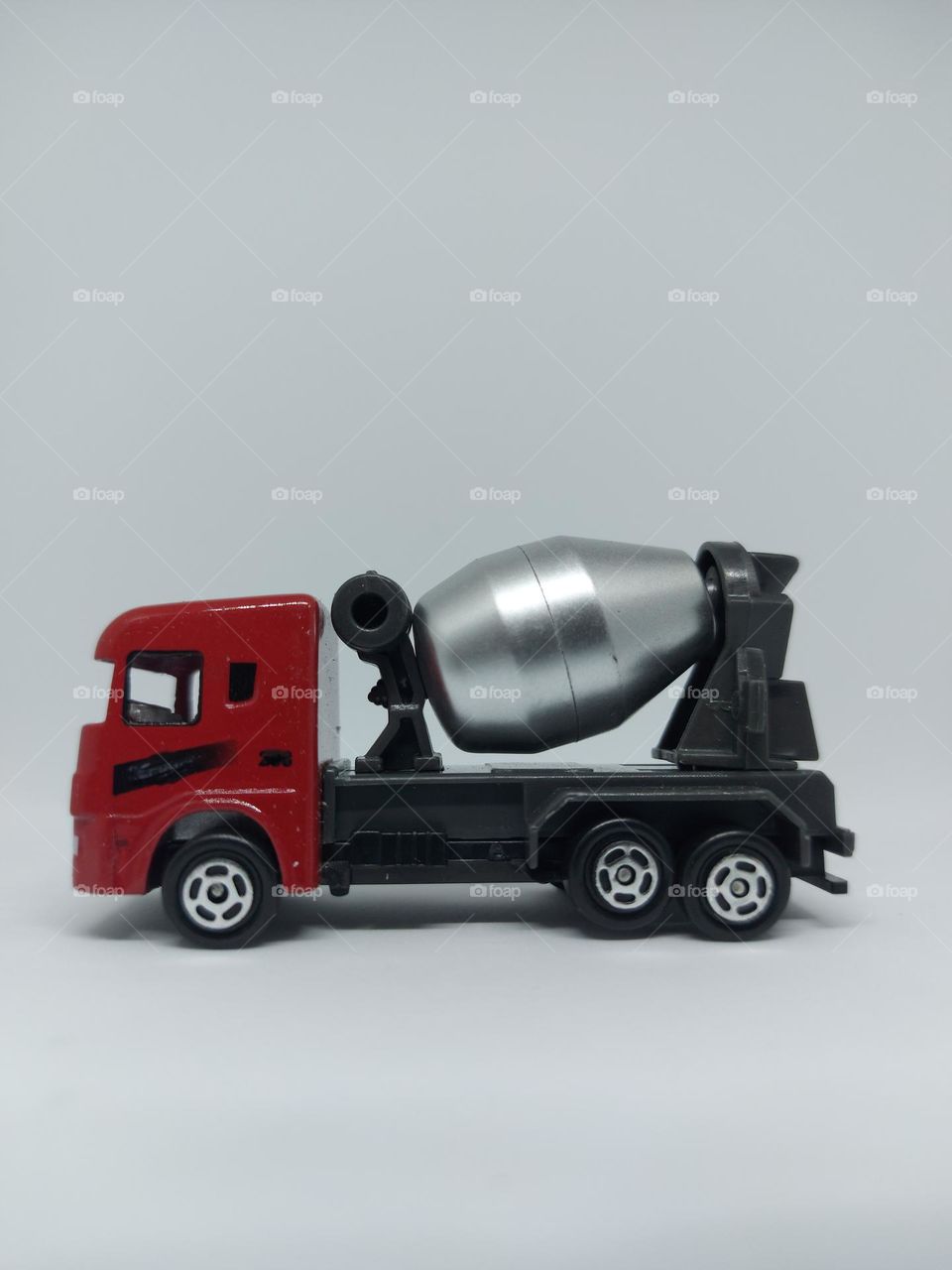 Mixer truck, Diecast mixer truck on white background