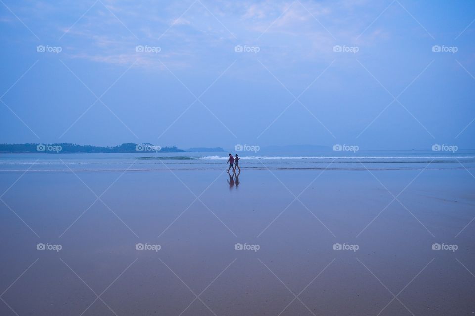 Morning walk on the beach