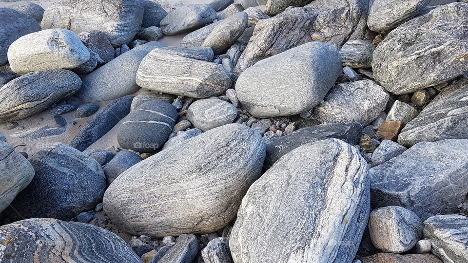 Some stones on the beach. Norway.