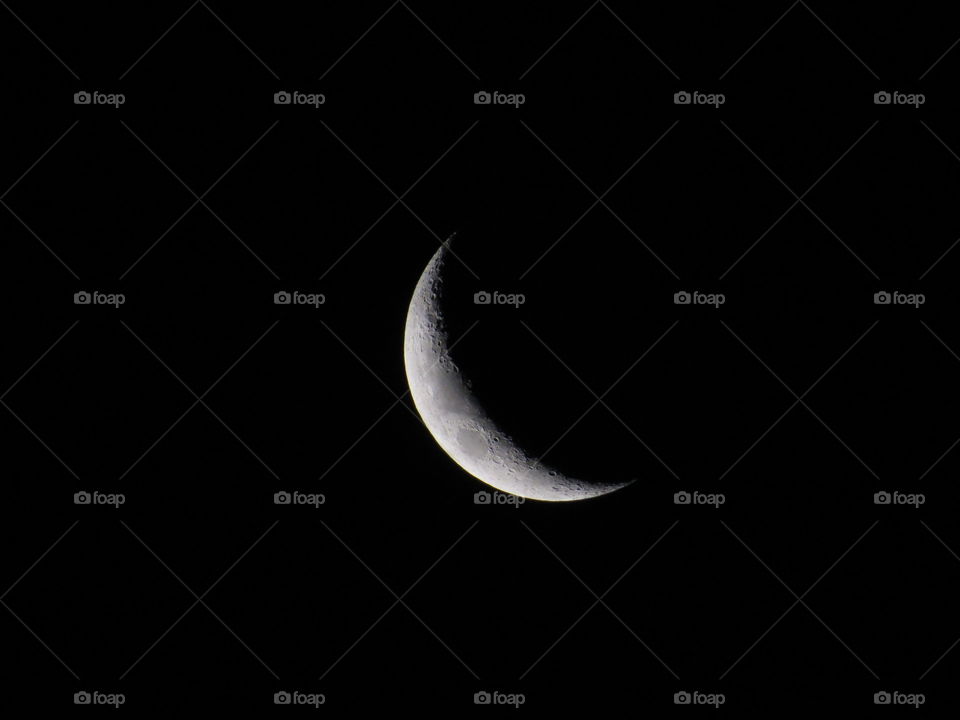 Crescent moon in southern hemisphere