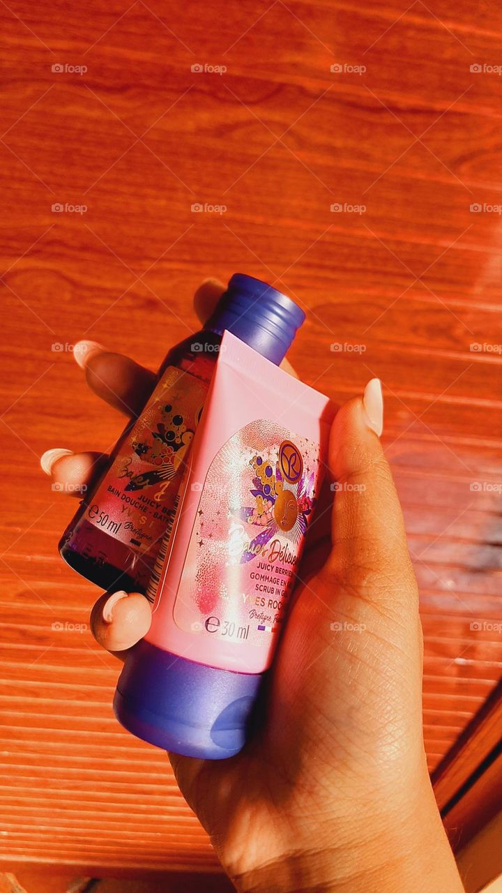 Showing off my beauty product