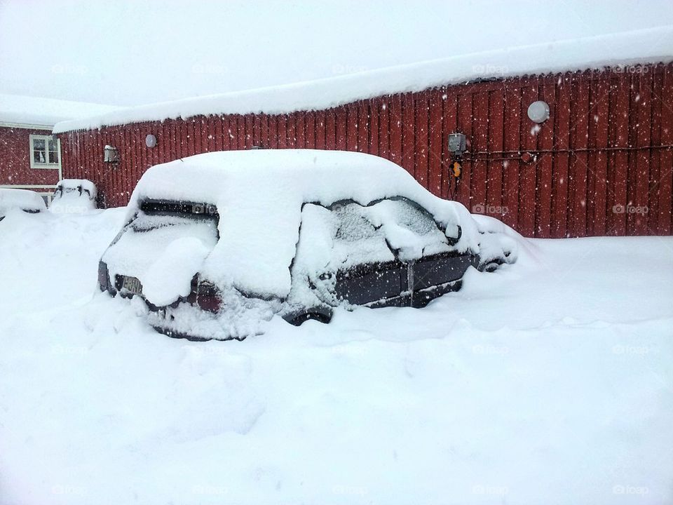 Car-covered in snow!