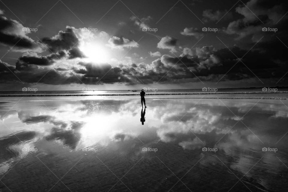 Bali The Gods island in BW side