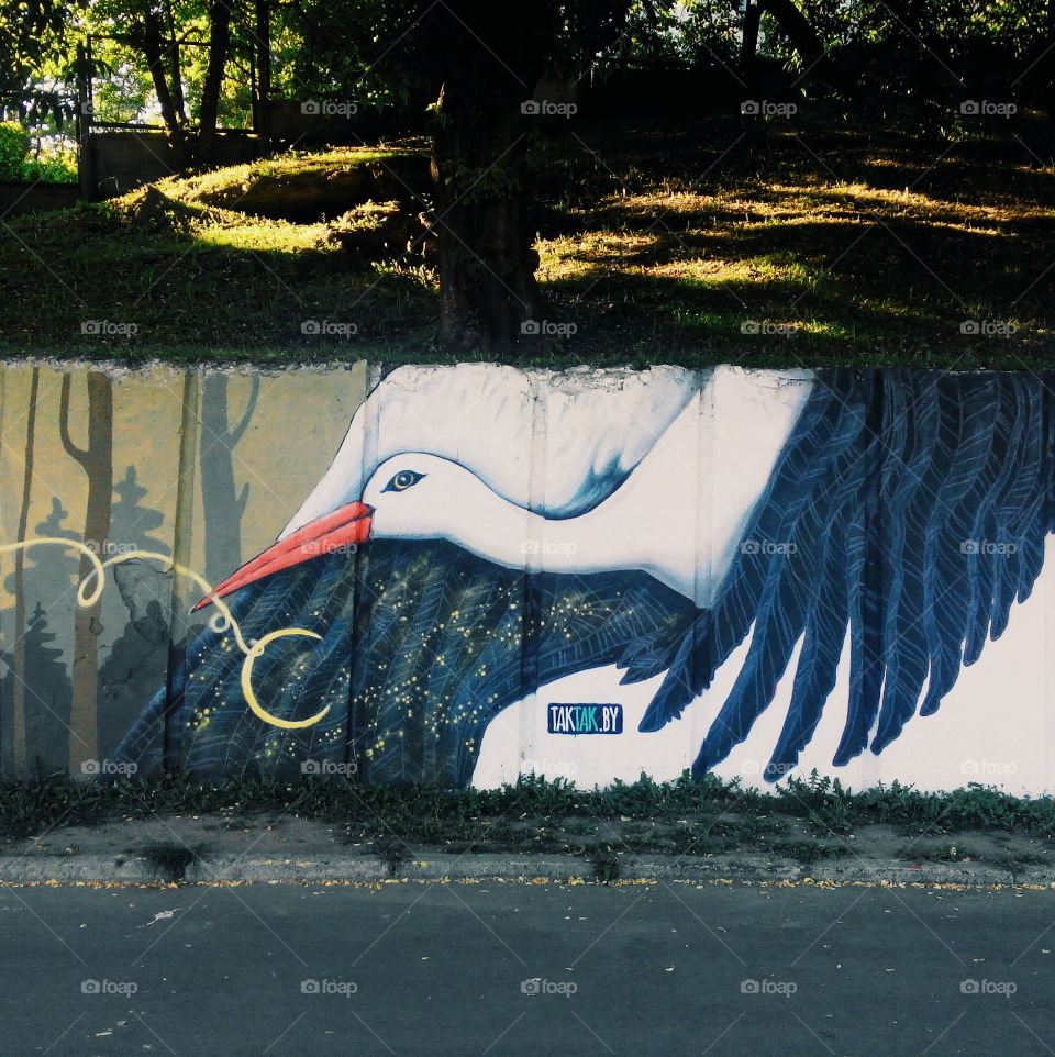 street art bird