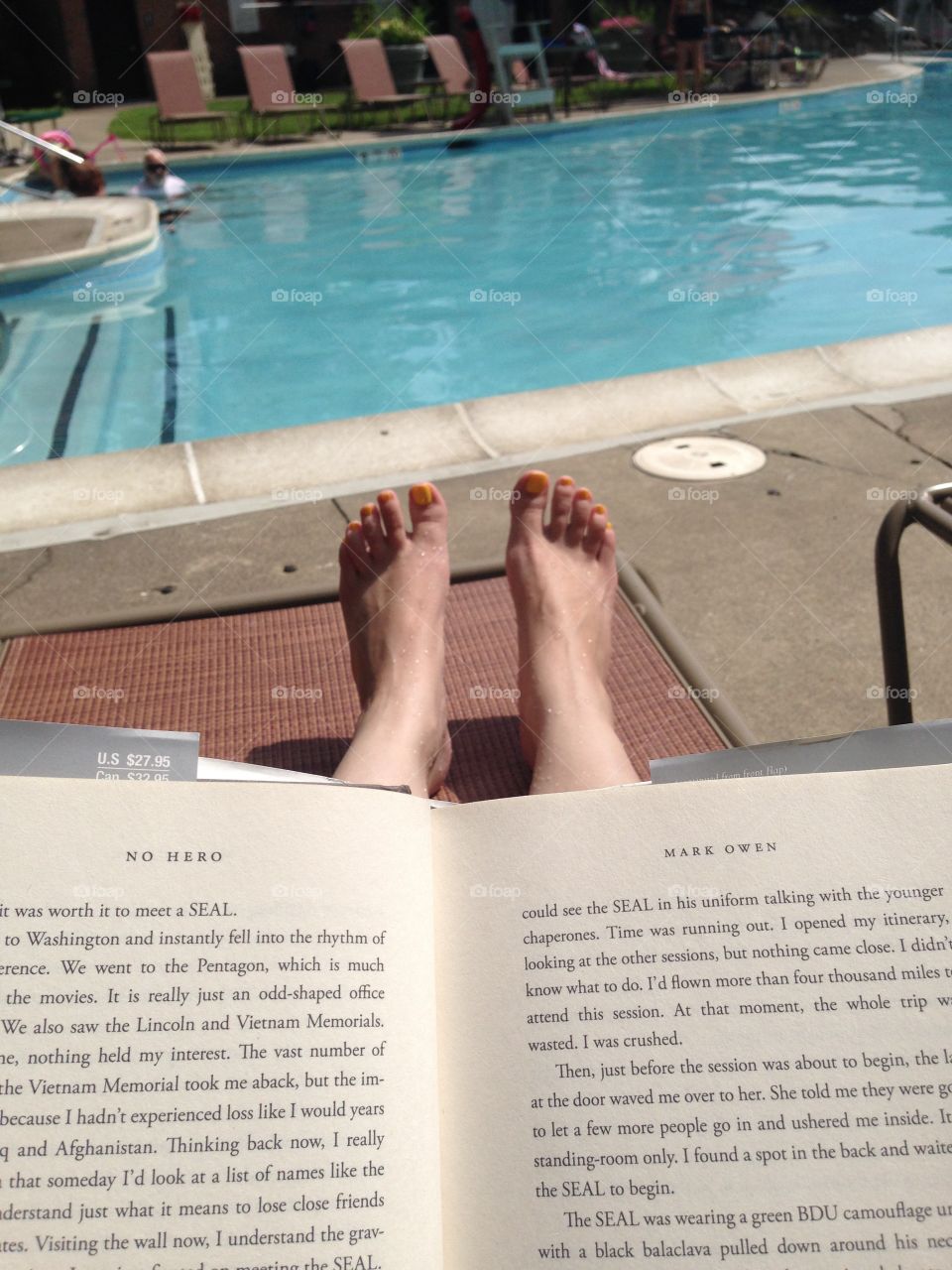 Poolside reading 