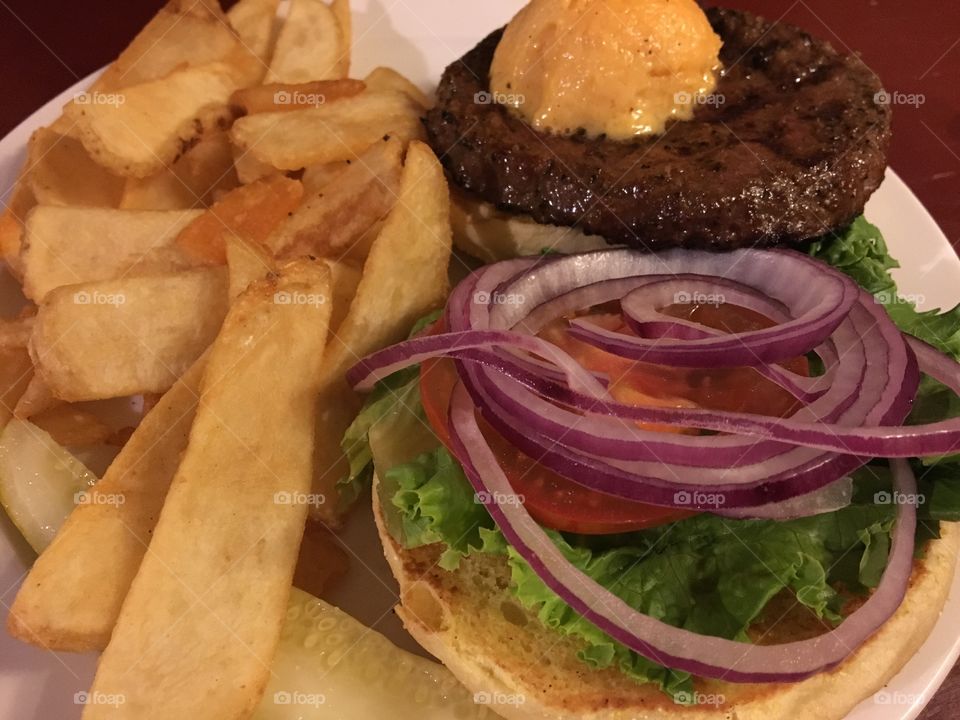 Cheeseburger and Fries