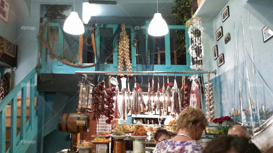 Food Market. A caption taken in Barcelona