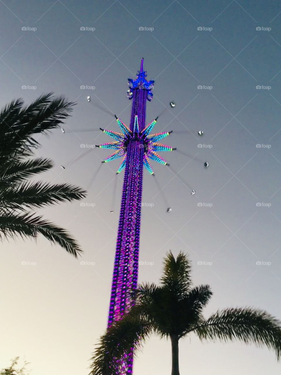 I drive Starflyer lit up in the evening sky