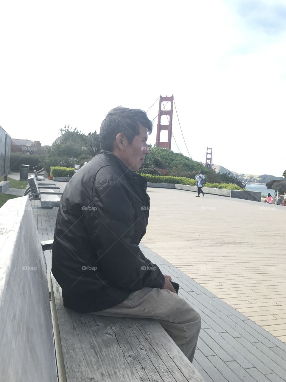 Lonely Mexican at the Golden Gate Bridge 