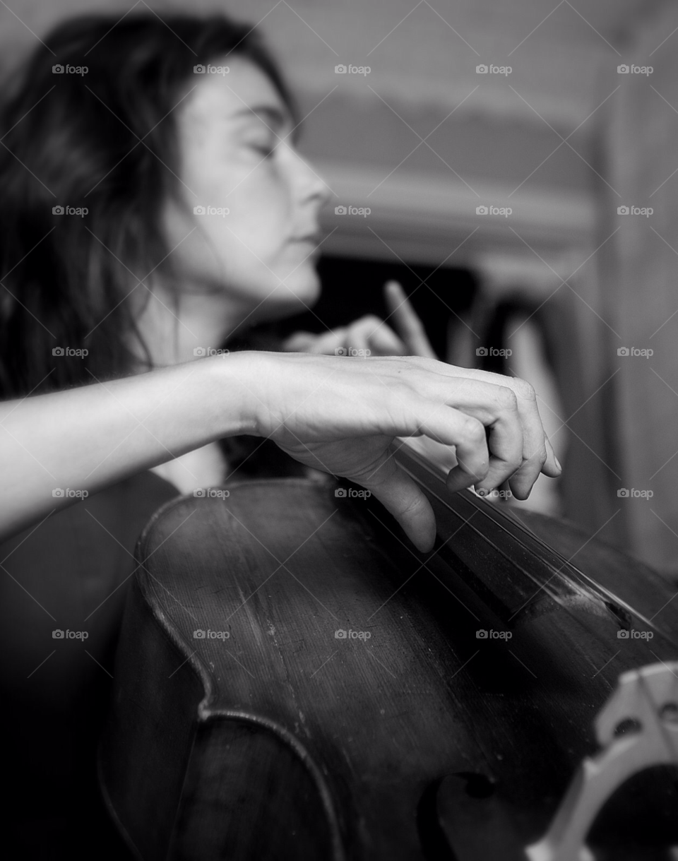 happy music artistic cello player by hoslo