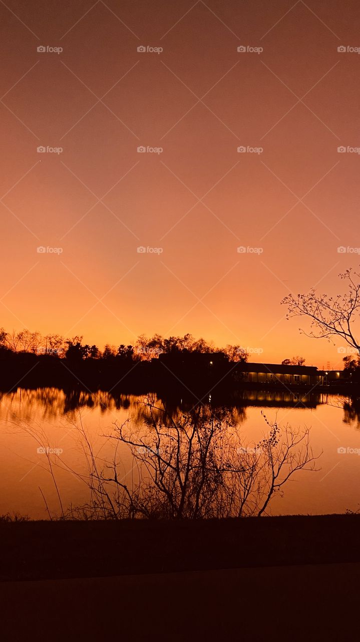 Sundown, Twilight, evening chasing time to become dark of Night and after a very beautiful day. 