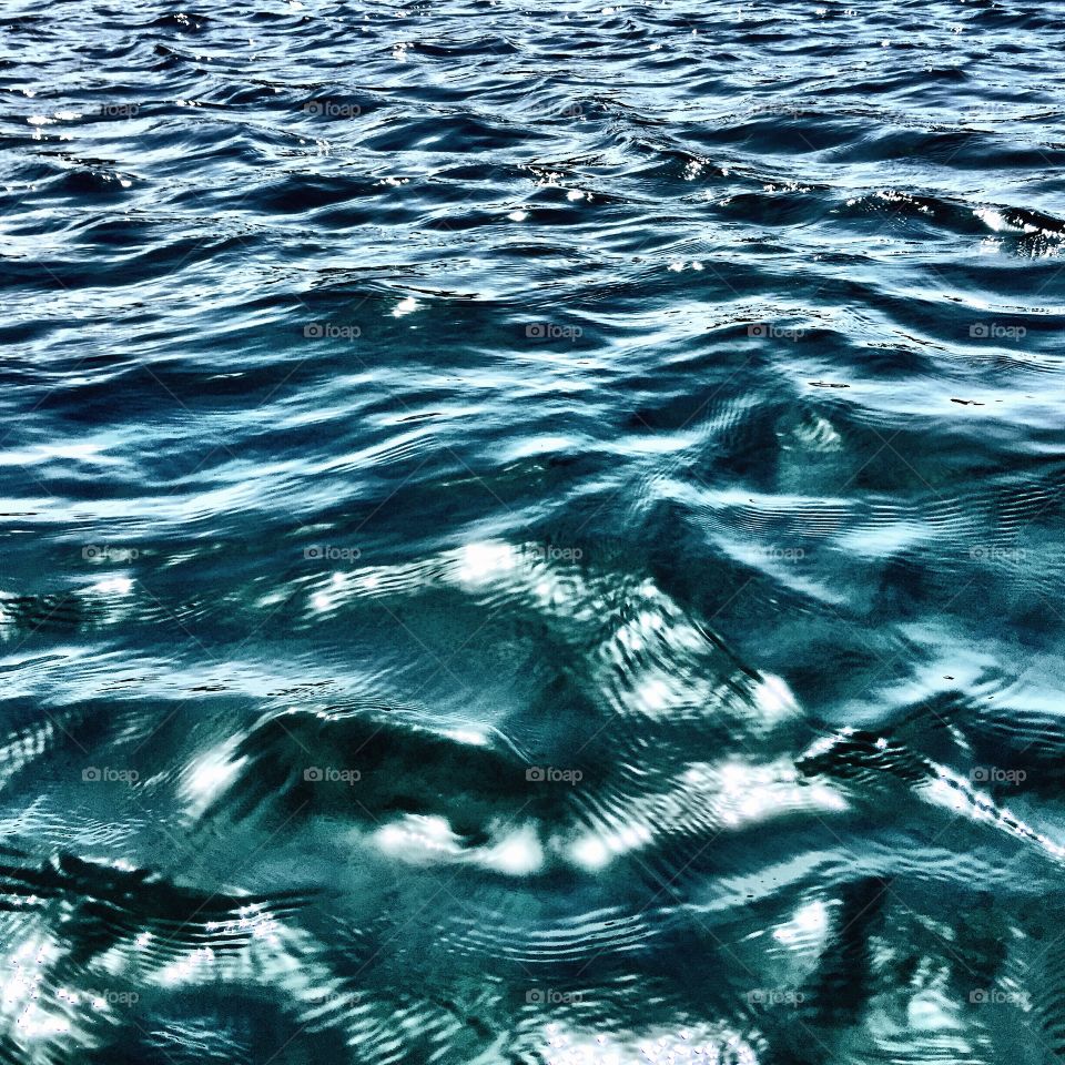Blue sea water surface 