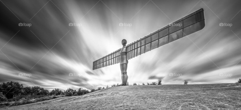 The angel of the north. Long exposure
