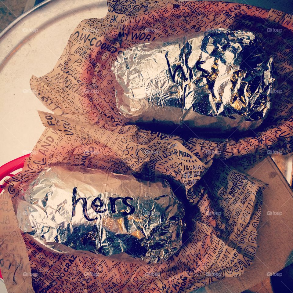 His and hers burritos
