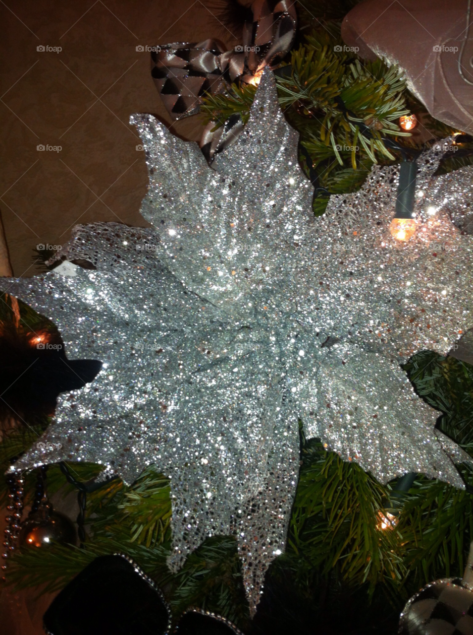 silver leaf on christmas tree is look so beauty full lymm by chocho