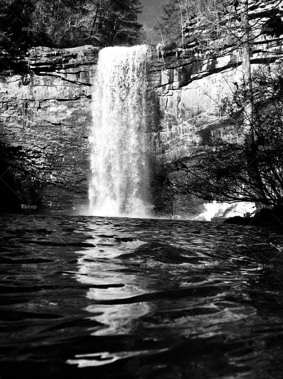A gushing Foster Falls