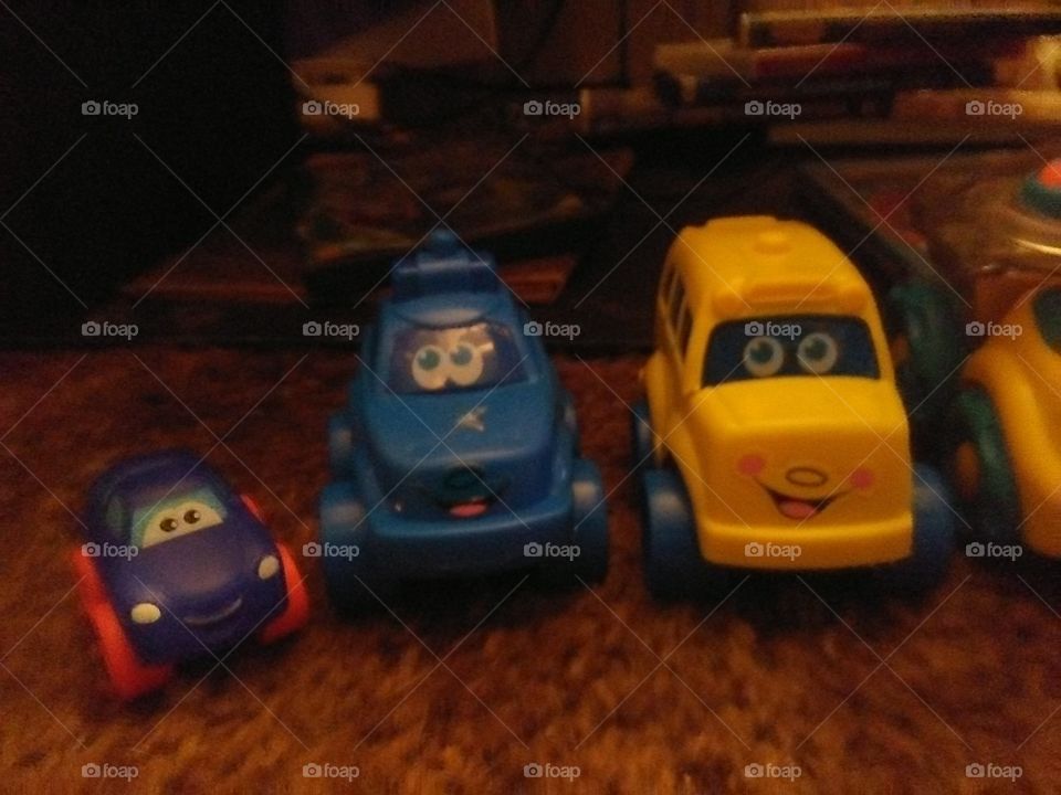 three cars with eyes on you