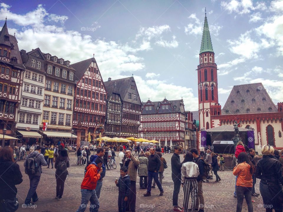Old town in Frankfurt 