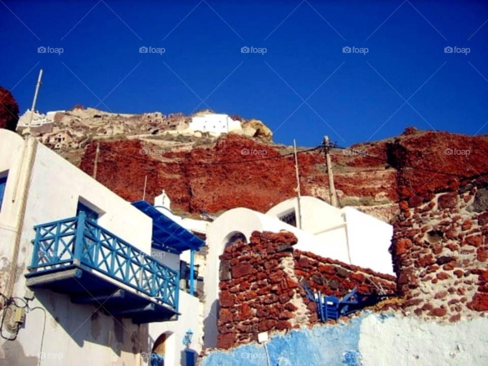 santorini sky blue white by merethe