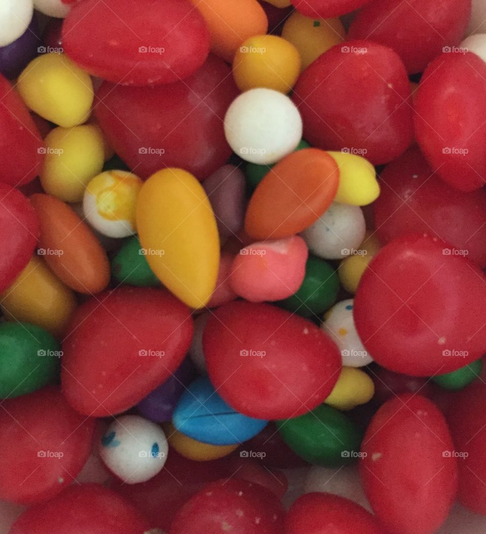 Close up mixed candies
