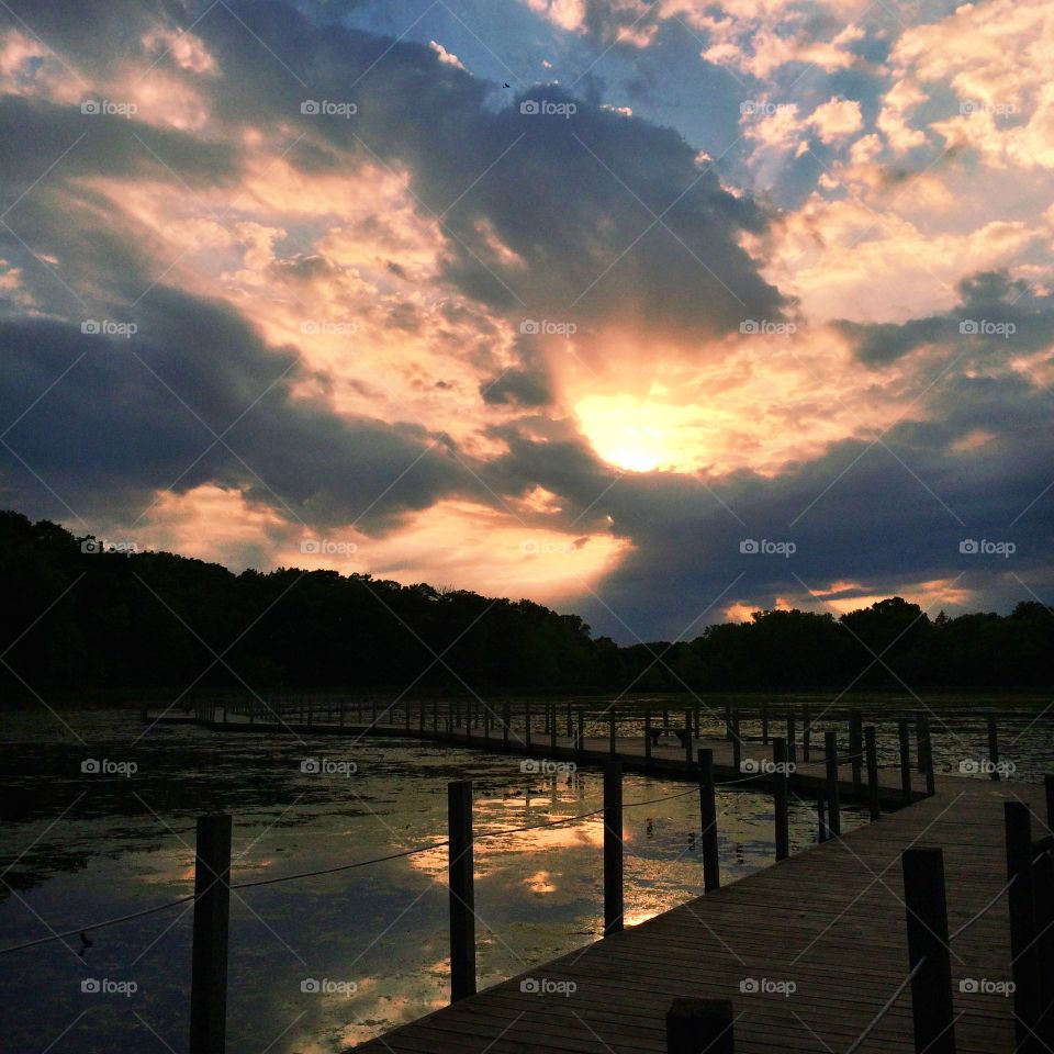 Bridge. Sunset