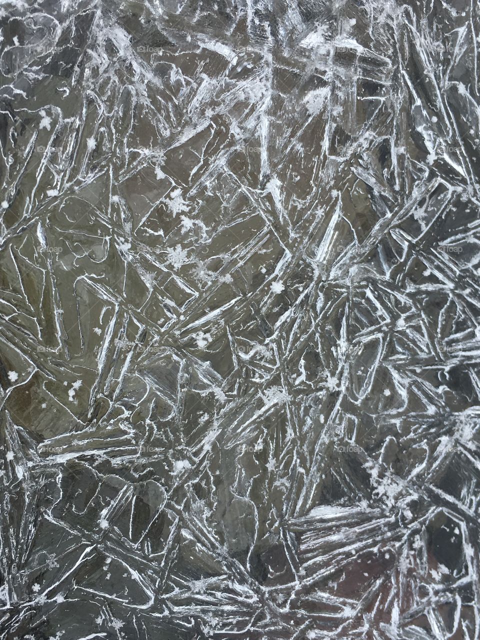 Ice patterns in the river.