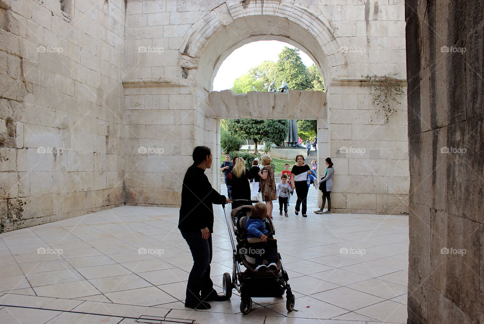 Golden Gate of Diocletian's Palace in City of Split