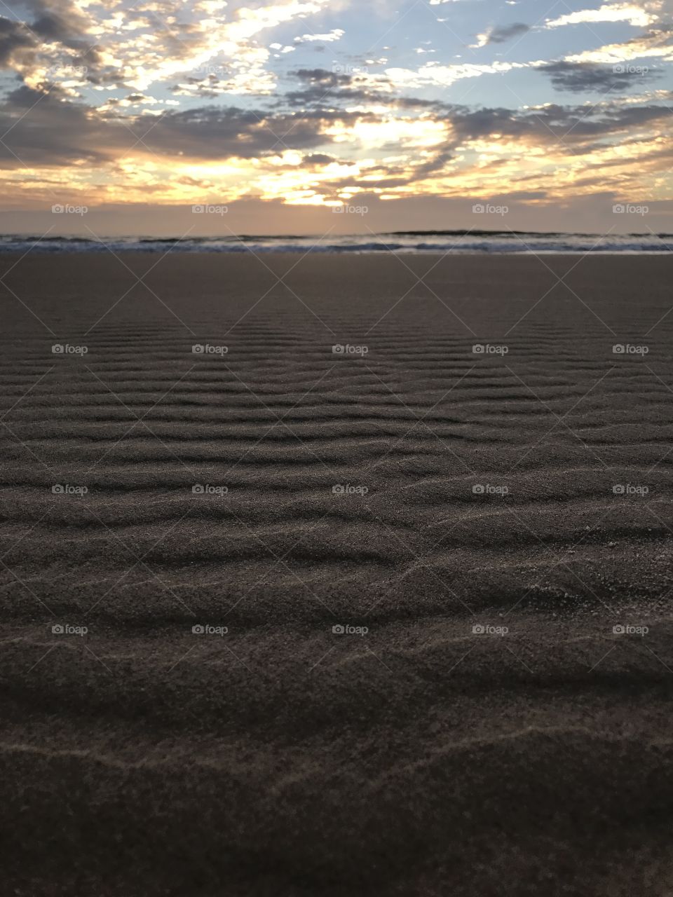 Sand beach sunrise 