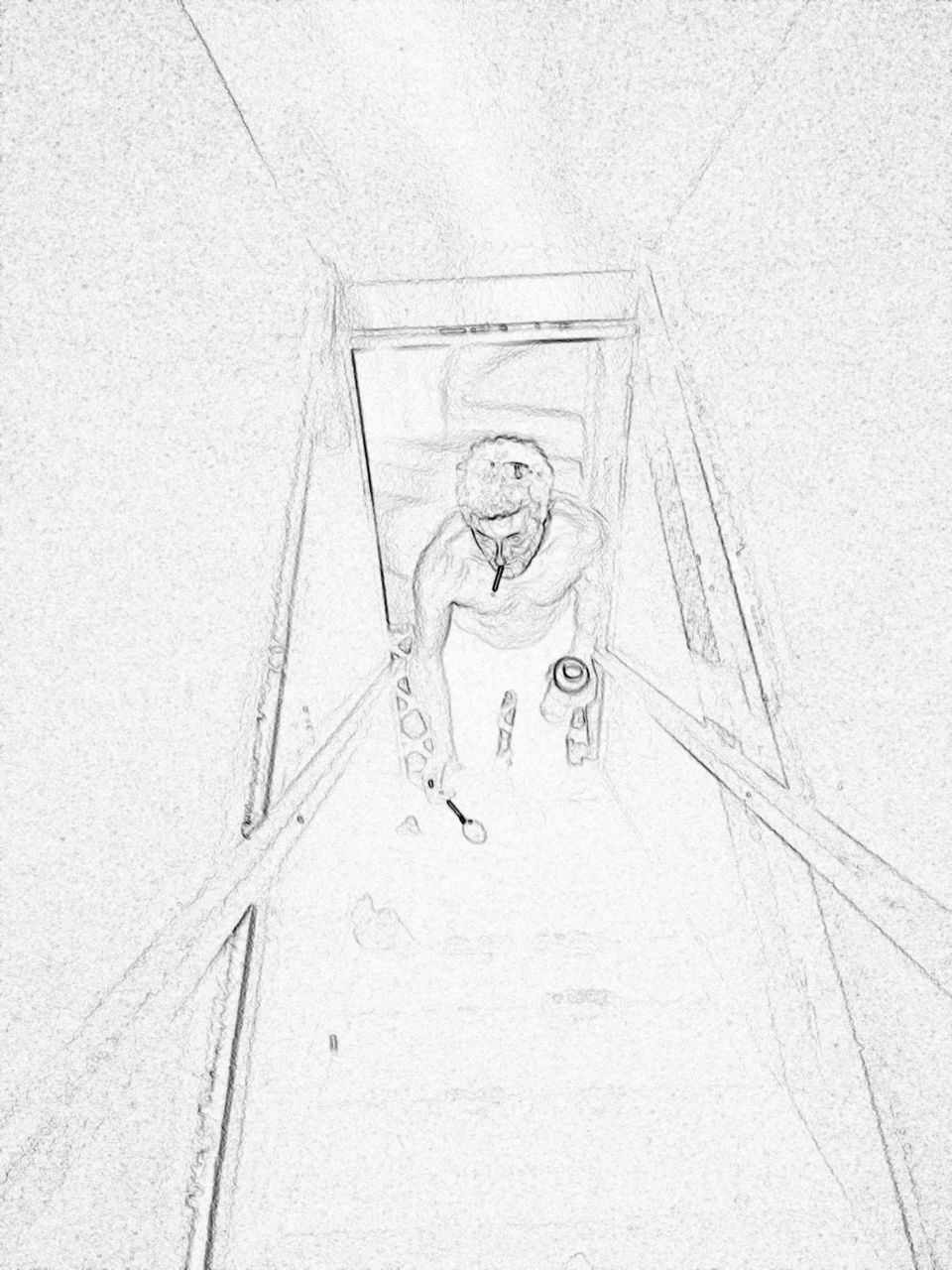 Walking up the stairs - digital
Sketch 