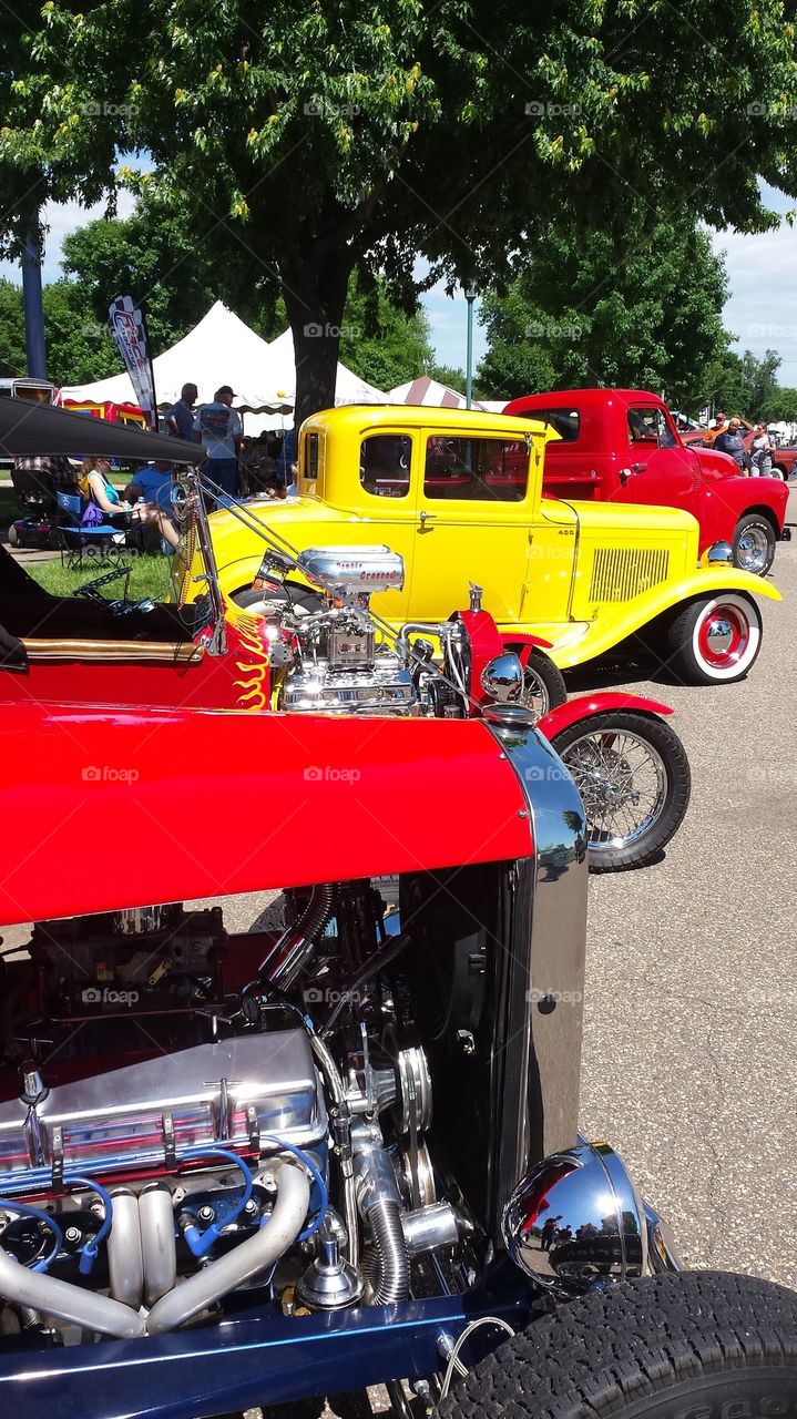 colorful hot rods