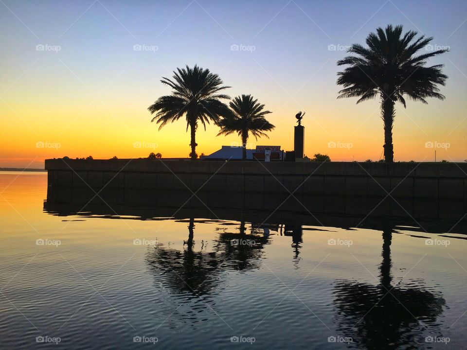 Sunset, Beach, Water, No Person, Sun