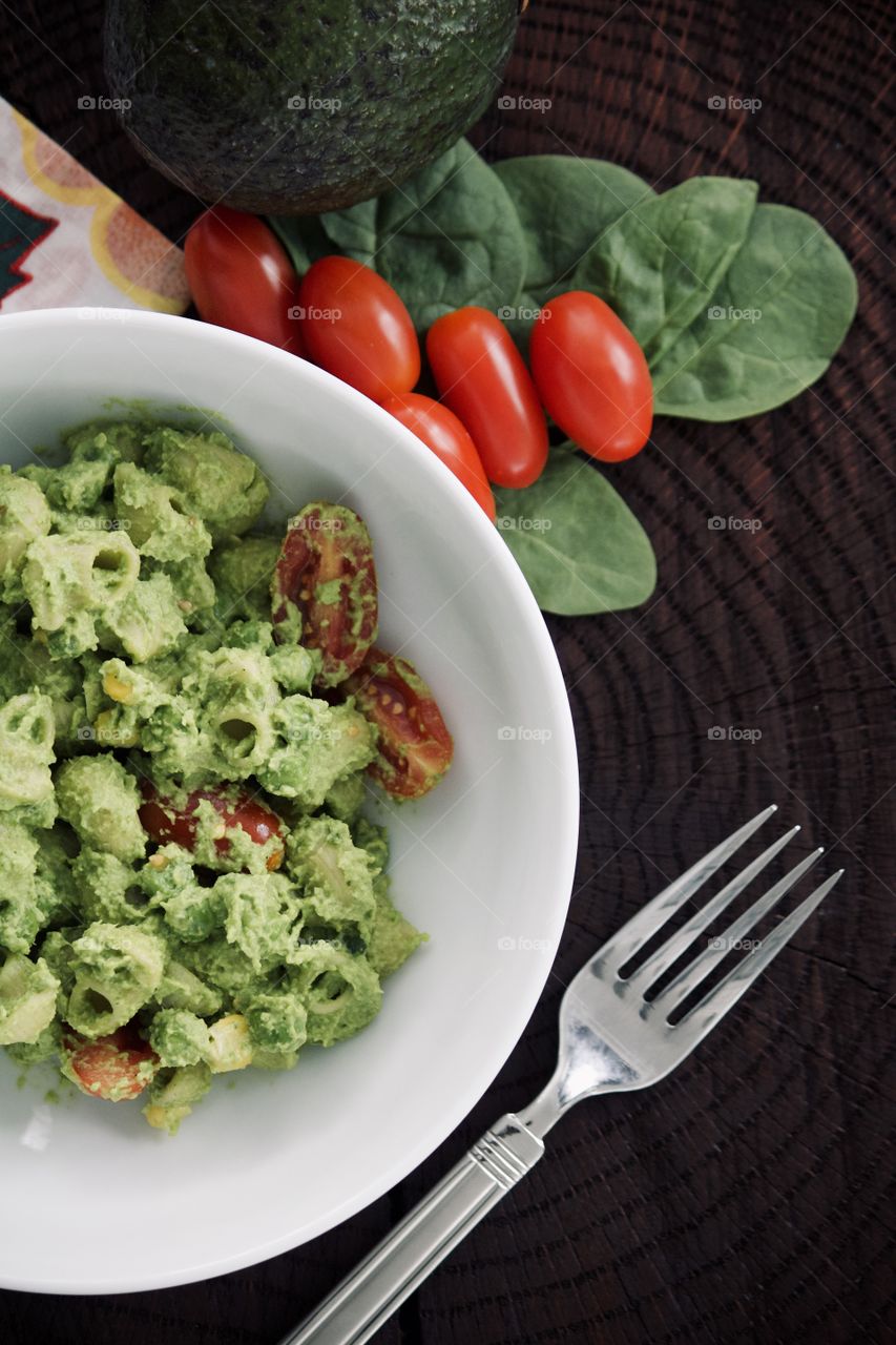 Summer avocado pasta