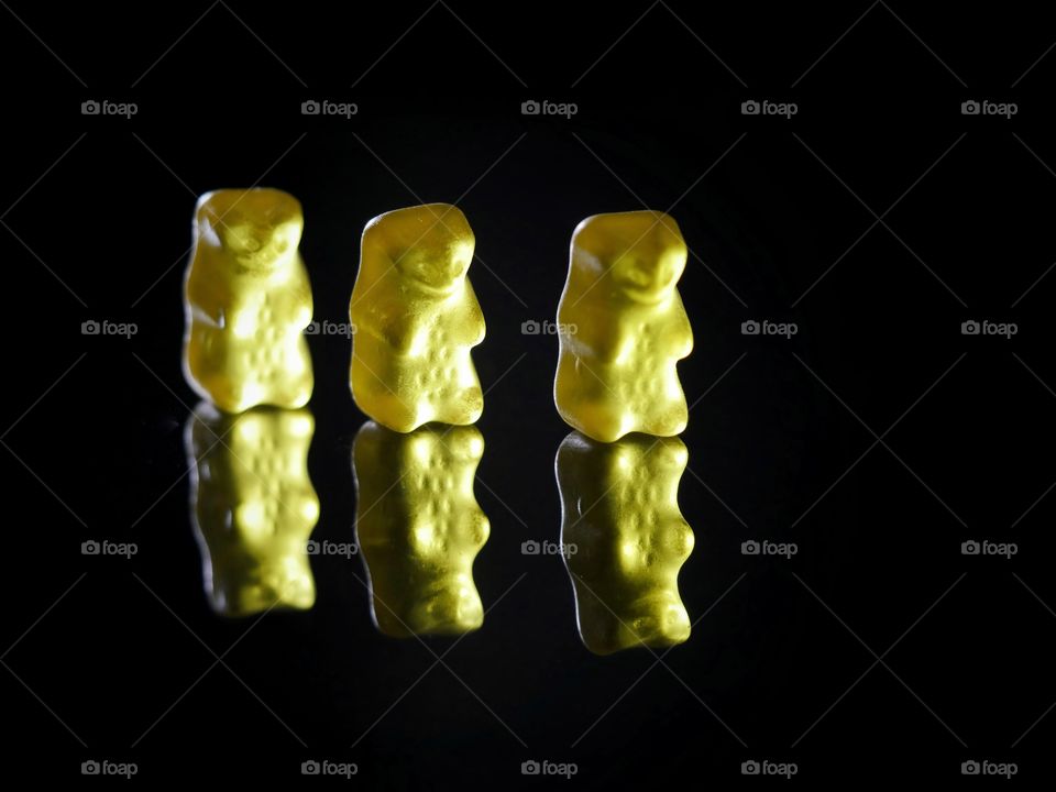 Yellow gummy bear parade