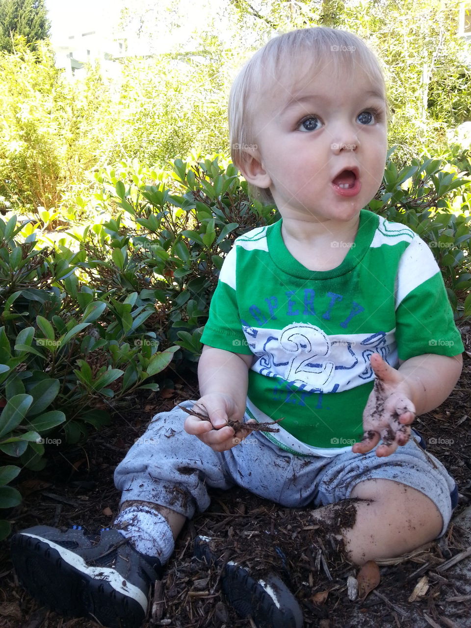 Boy in dirt