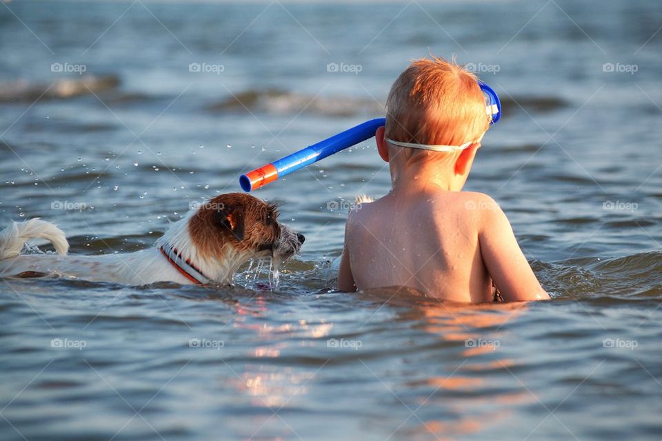 Boy with a dog