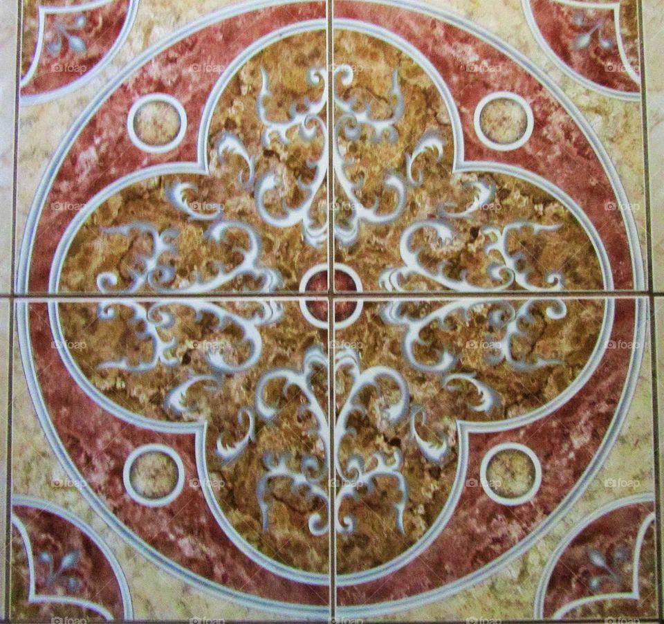 Mosaic red tiles