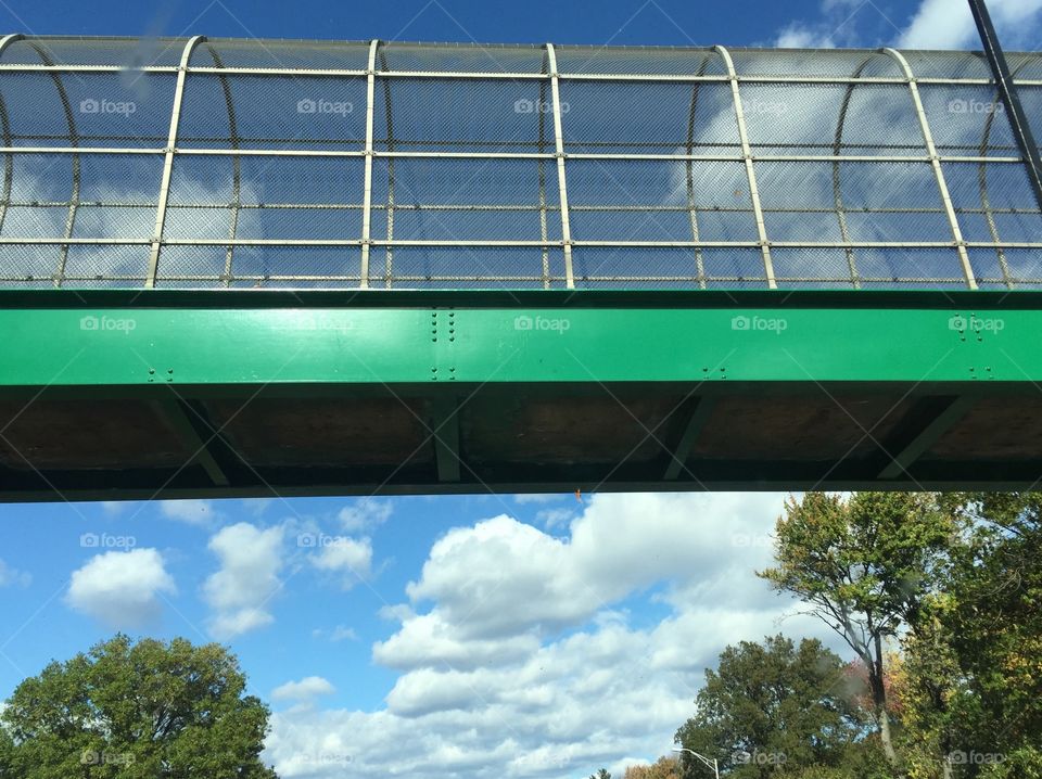 Walking highway overpass