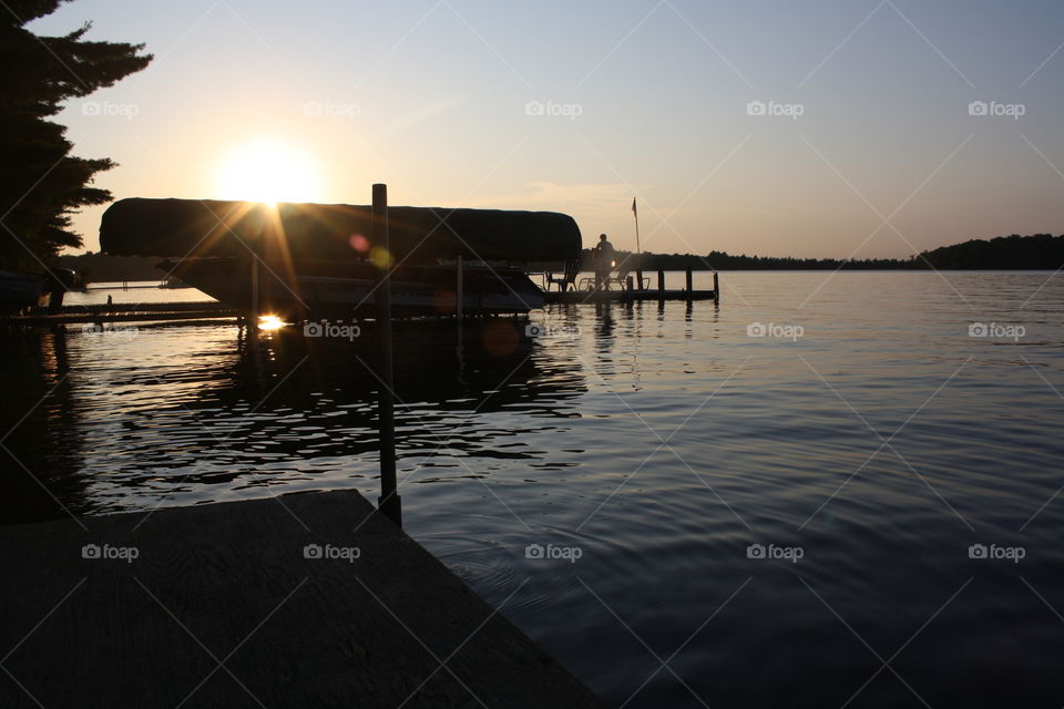 Silhouette of a boat