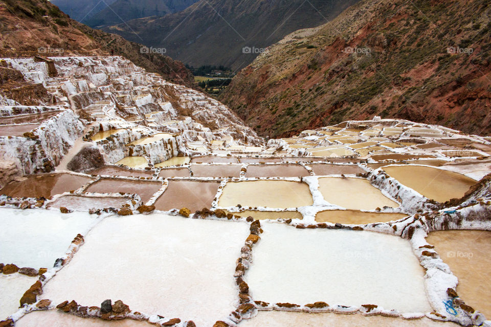 Salinas de Maras salt flats in Peru