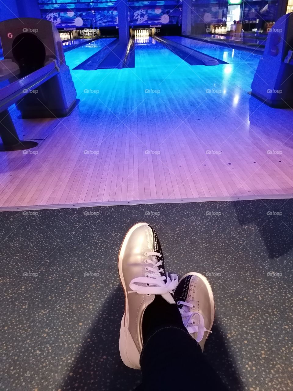 Blue bowling