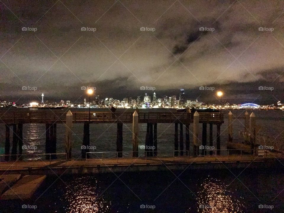 Seattle at night, SkyView. 