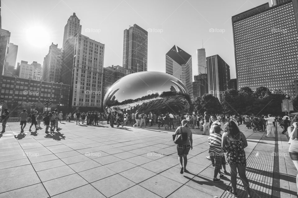 The bean. The famous Chicago bean/cloud 