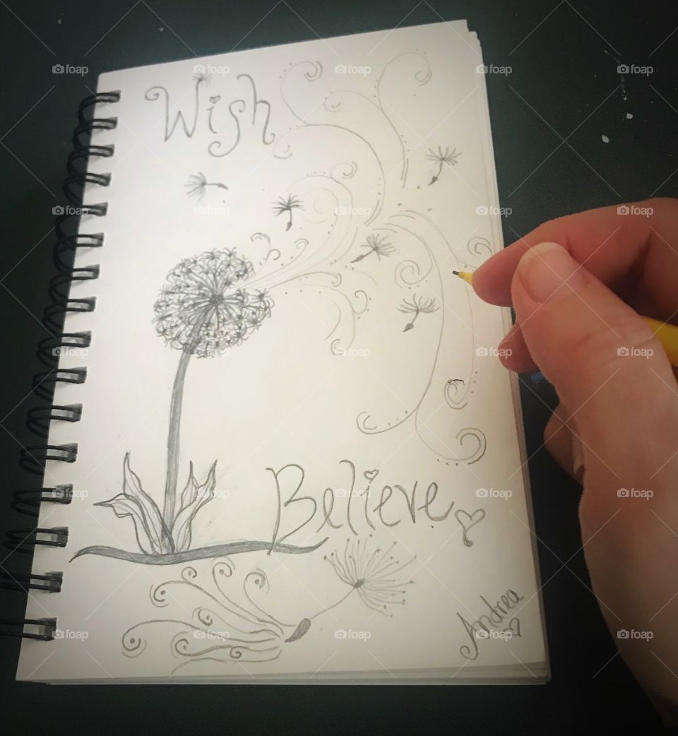 Dandelion doodle. Some see a weed, others see a wish. It’s all about perception. 