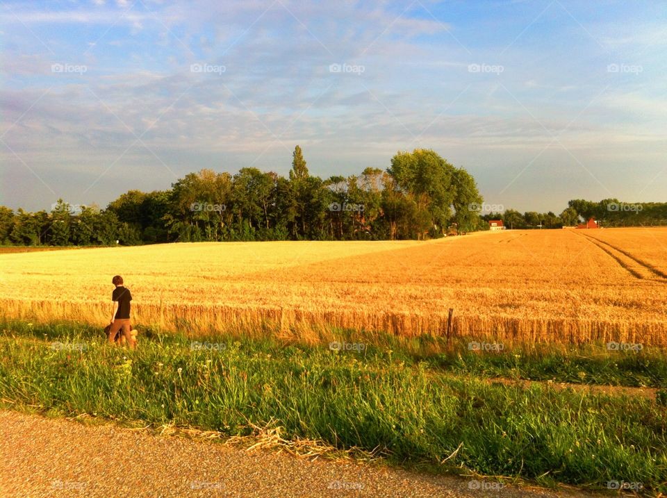 Walking with dog