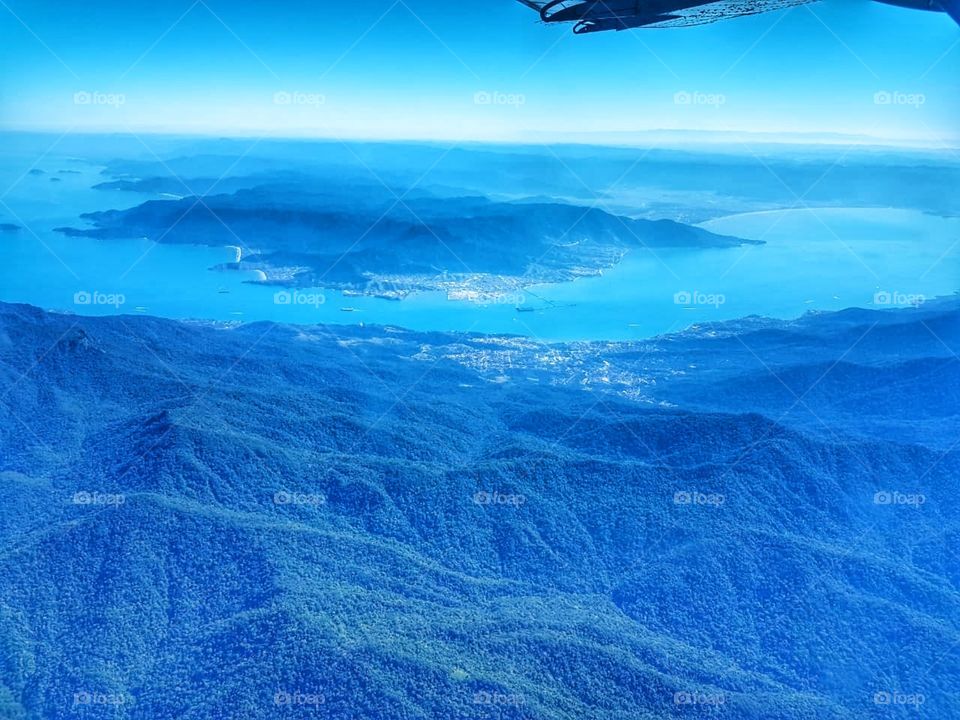 vista do helicóptero