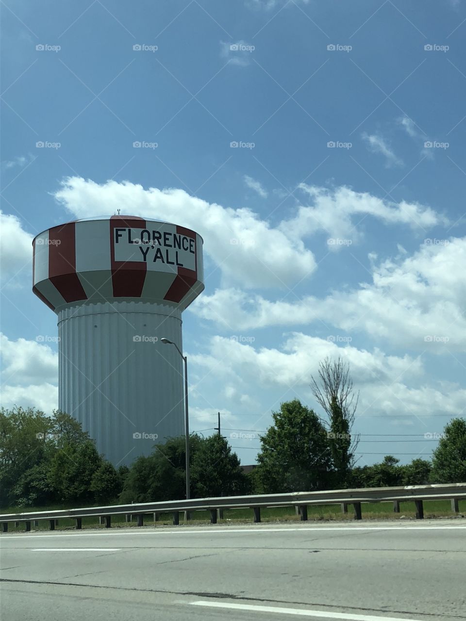 Florence KY y’all red and white water tower 