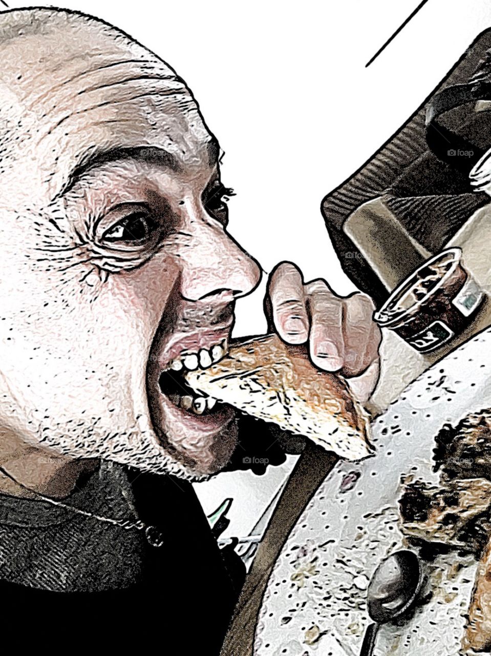 Very hungry, starving