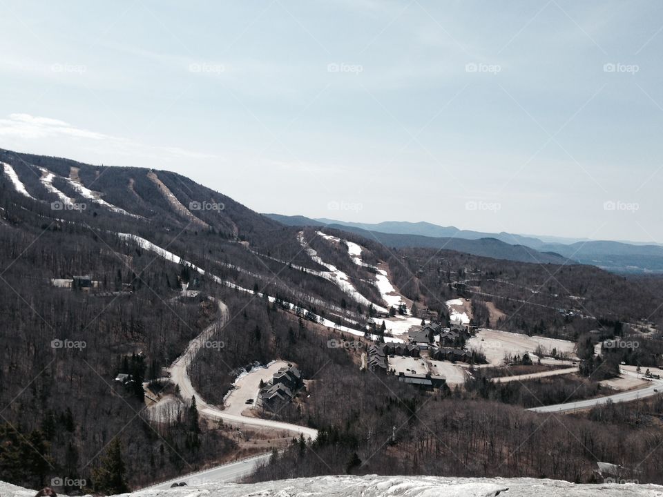 Ski slopes from afar